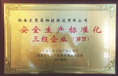 安全生产标准化证书